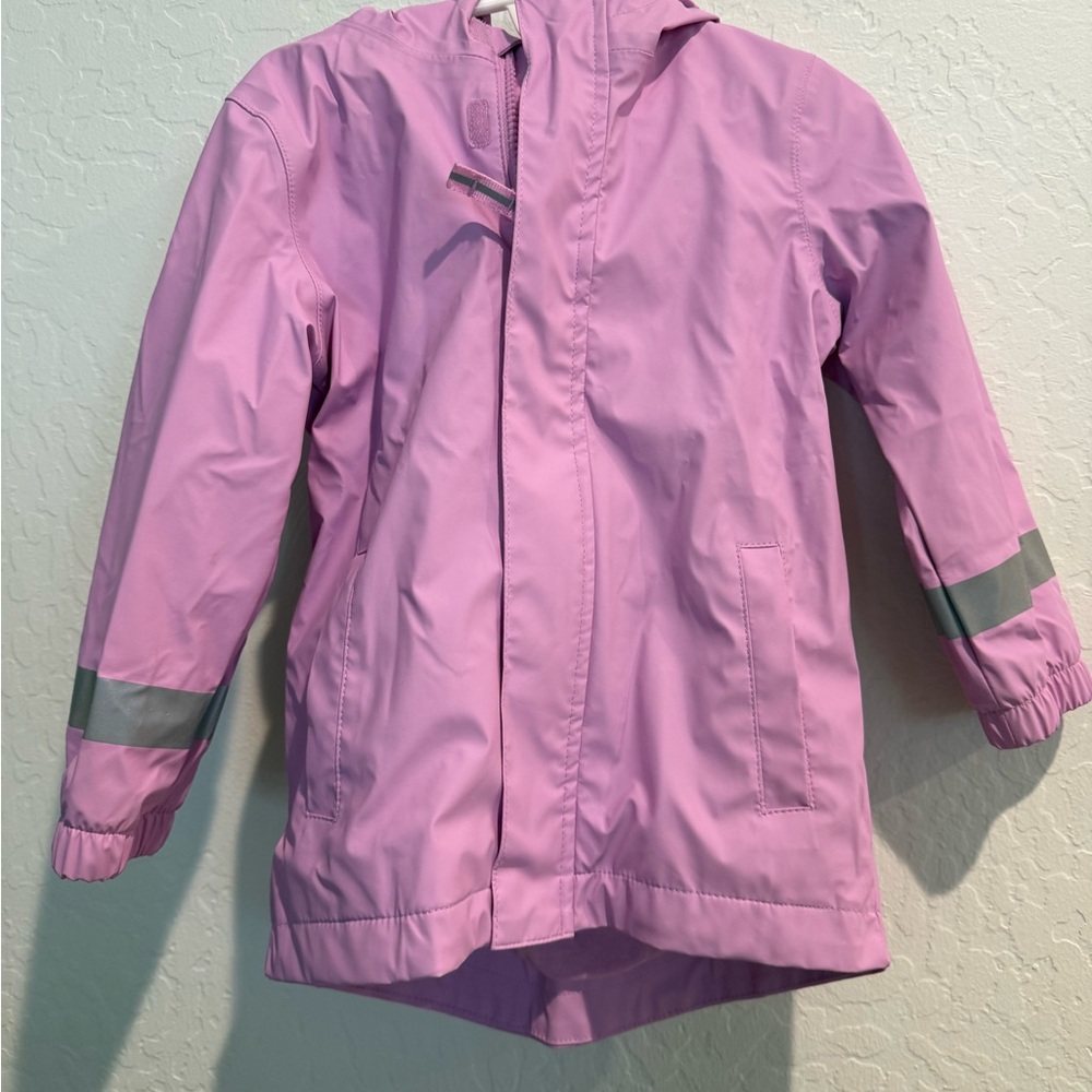 Cat & Jack Lavender Raincoat with Reflective Stripes